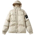 Joyagoo Spreadsheets Stone Island Crinkle Reps Down Puffer Jacket Black Coat Medium