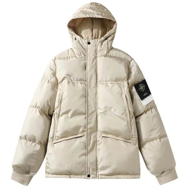 Joyagoo Spreadsheets Stone Island Crinkle Reps Down Puffer Jacket Black Coat Medium