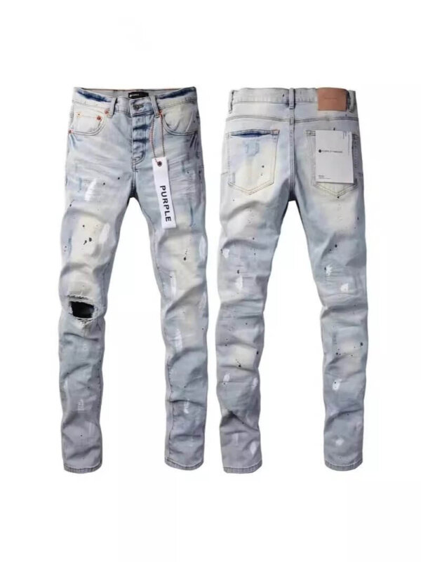 Stains and Rips Purple Jeans 37 styles